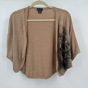 Wet‎ Seal Womens Y2K Cottagecore Shrug Cardigan Size L Floral Boho Layering